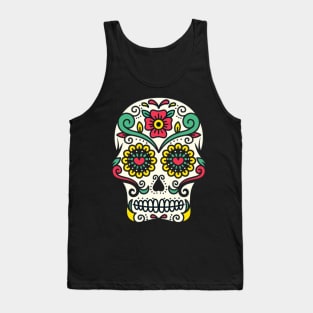 Day Of The Dead Skull  Tank Top